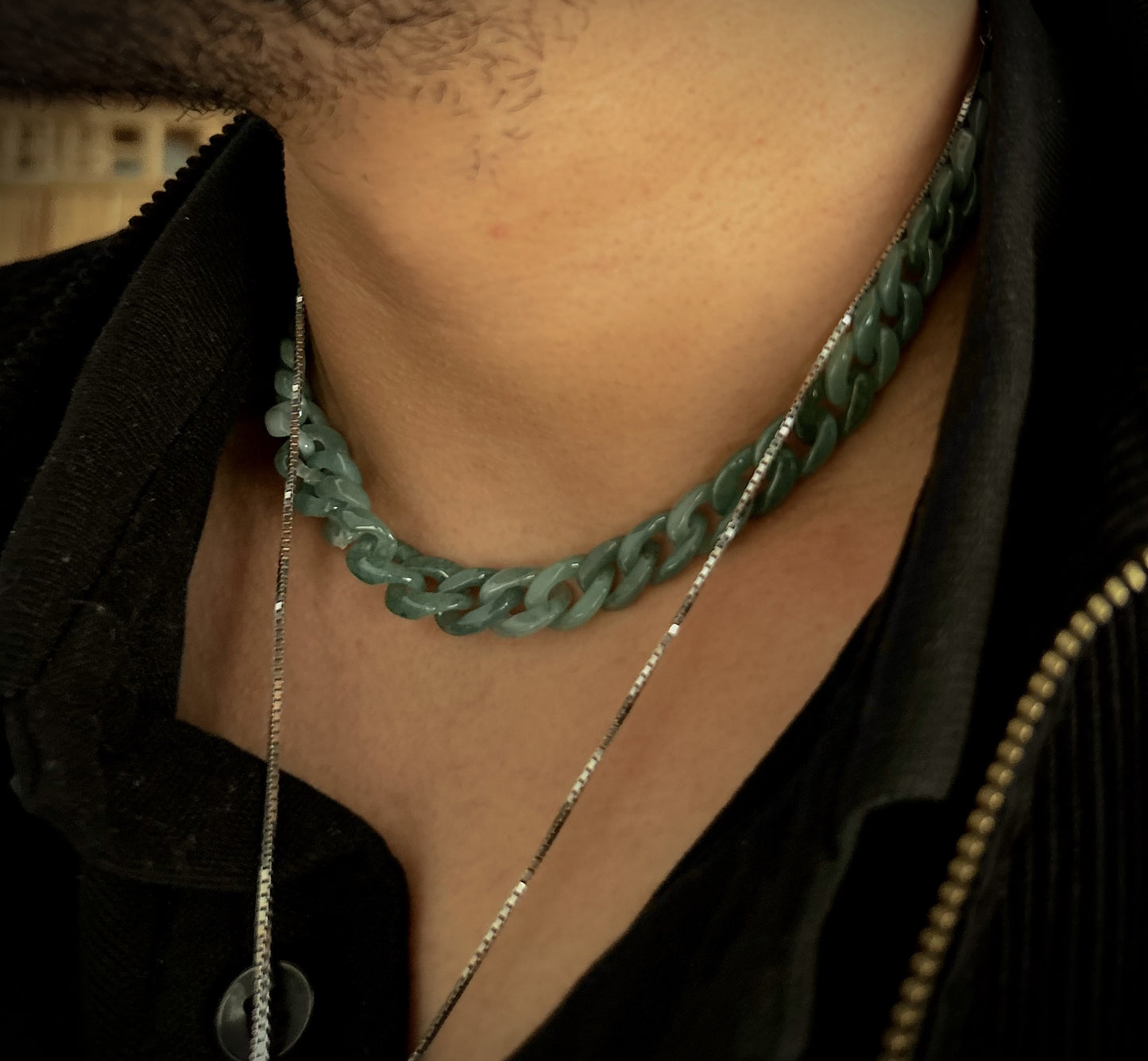 CUBAN CHAINS 10MM (choose colors) *Gold Clasp*