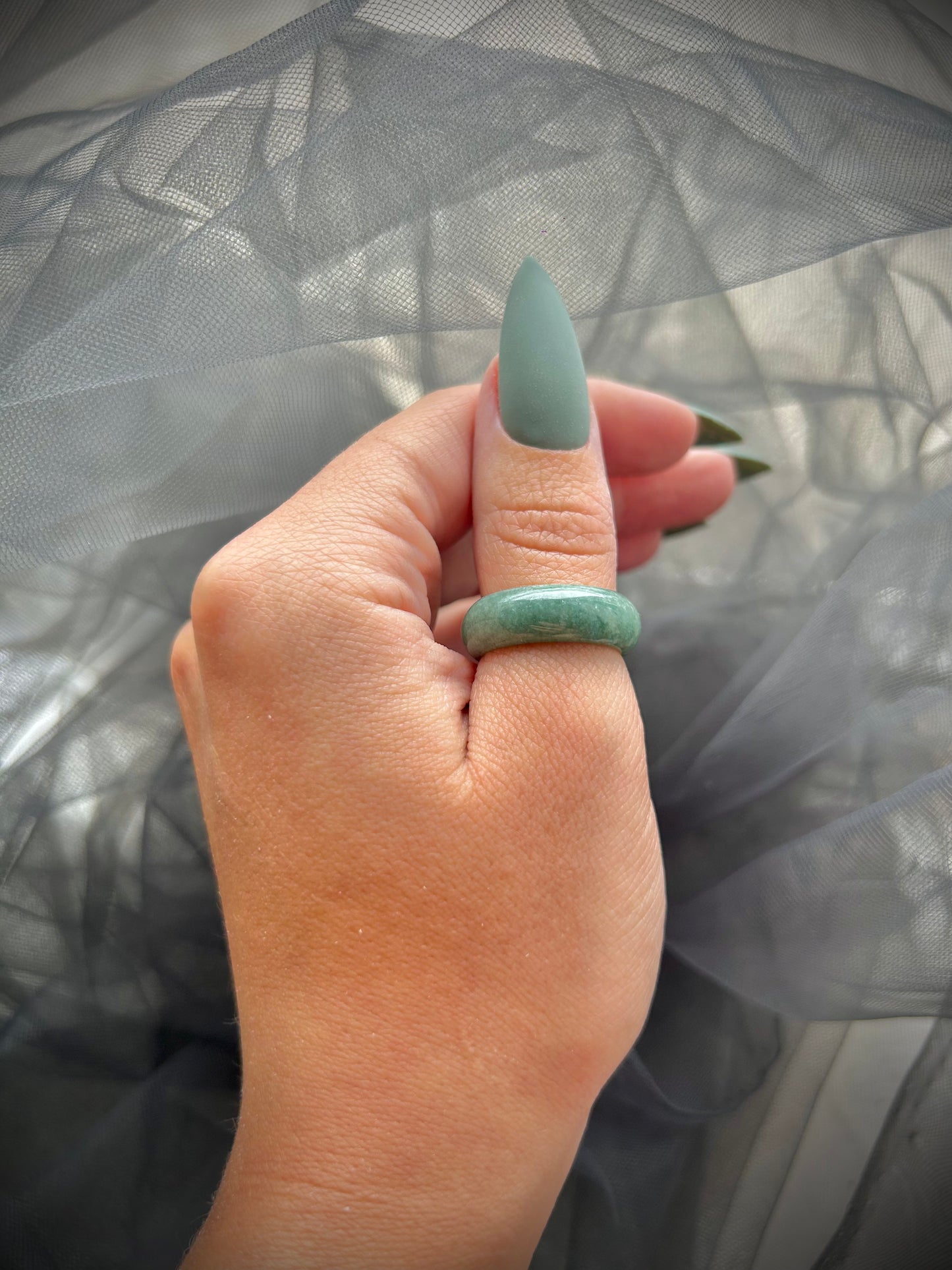 (*FREE SHIPPING PROMO*)Rounded Jade Ring
