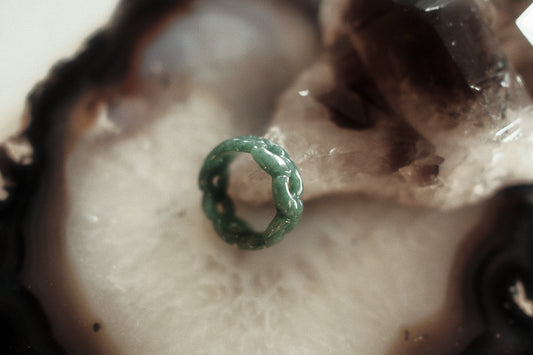 Cuban Link Jade Ring