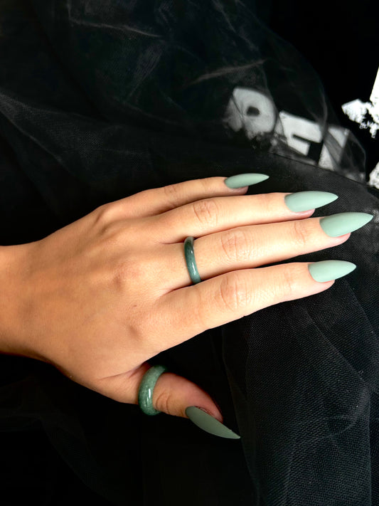 (*FREE SHIPPING PROMO*)Rounded Jade Ring